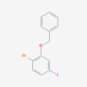 molecular formula C13H10BrIO B6316311 2-(Benzyloxy)-1-bromo-4-iodobenzene CAS No. 2253887-19-1
