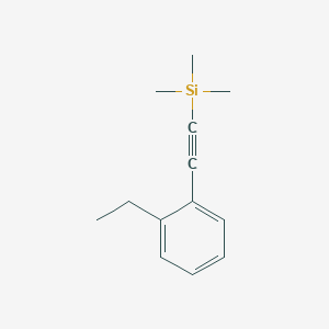 molecular formula C13H18Si B6316432 Silane, [(2-ethylphenyl)ethynyl]trimethyl-(9CI) CAS No. 492448-53-0