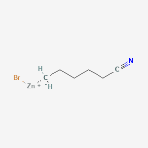 molecular formula C6H10BrNZn B6316484 5-Cyanovalerylzinc bromide 0.5 M in Tetrahydrofuran CAS No. 1443250-11-0