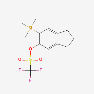 molecular formula C13H17F3O3SSi B6316524 6-(Trimethylsilyl)indan-5-yl triflate CAS No. 458567-00-5