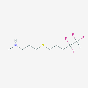 molecular formula C9H16F5NS B6316529 Methyl-[3-(4,4,5,5,5-pentafluoropentylthio)-propyl]-amine CAS No. 199730-69-3