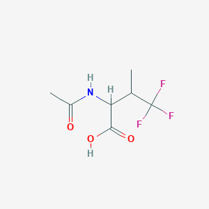 molecular formula C7H10F3NO3 B6316547 N-Acetyl-4,4,4-trifluoro-DL-valine (Ac-DL-Val(4,4,4-triF)-OH) CAS No. 96563-55-2