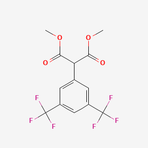 molecular formula C13H10F6O4 B6316645 Dimethyl 2-(3,5-bis(trifluoromethyl)phenyl)malonate CAS No. 325691-38-1