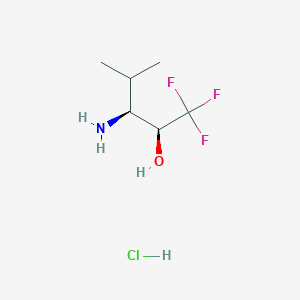 molecular formula C6H13ClF3NO B6316733 (2S,3S)-3-Amino-1,1,1-trifluoro-4-methylpentan-2-ol hydrochloride CAS No. 144125-43-9