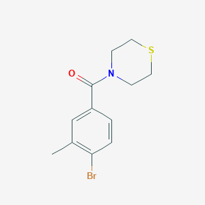 molecular formula C12H14BrNOS B6316745 Methanone, (4-bromo-3-methylphenyl)-4-thiomorpholinyl- CAS No. 1713436-27-1