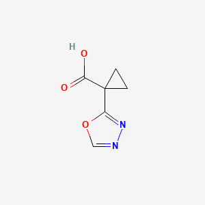 molecular formula C6H6N2O3 B6316747 1-(1,3,4-Oxadiazol-2-yl)cyclopropanecarboxylic acid CAS No. 1427012-35-8
