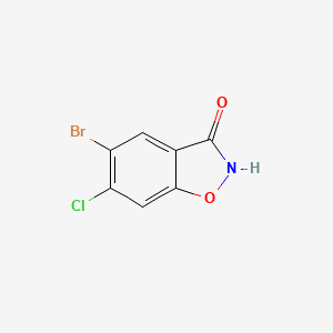 molecular formula C7H3BrClNO2 B6316771 5-Bromo-6-chloro-benzo[d]isoxazol-3-ol CAS No. 855996-71-3