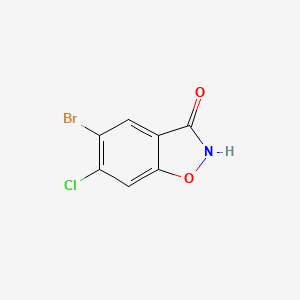5-Bromo-6-chloro-benzo[d]isoxazol-3-ol, 95%
