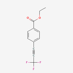 molecular formula C12H9F3O2 B6316777 Ethyl 4-(3,3,3-trifluoroprop-1-yn-1-yl)benzoate CAS No. 573979-96-1