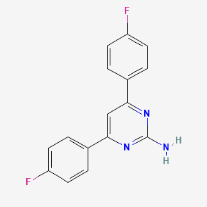 molecular formula C16H11F2N3 B6316802 4,6-Bis(4-fluorophenyl)pyrimidin-2-amine CAS No. 512190-82-8