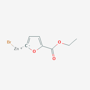 molecular formula C7H7BrO3Zn B6316826 5-Ethoxycarbonyl-2-furylzinc bromide, 0.5M in tetrahydrofuran CAS No. 307531-81-3