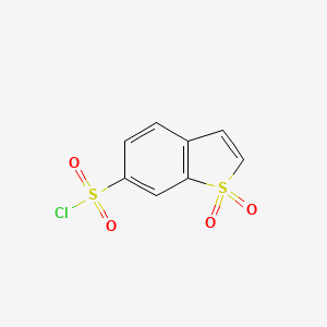 molecular formula C8H5ClO4S2 B6316892 1,1-Dioxo-1H-1lambda*6*-benzo[b]thiophene-6-sulfonyl chloride CAS No. 302798-37-4
