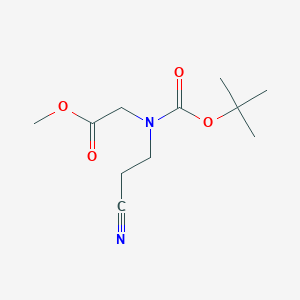 molecular formula C11H18N2O4 B6316929 Glycine, N-(2-cyanoethyl)-N-[(1,1-dimethylethoxy)carbonyl]-, methyl ester CAS No. 266353-19-9