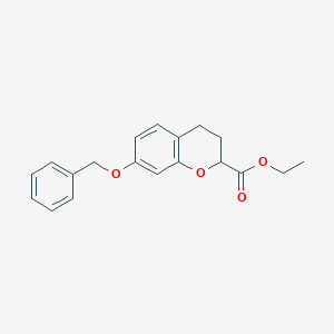 molecular formula C19H20O4 B6316957 Ethyl 7-(Benzyloxy)chroman-2-carboxylate CAS No. 197388-46-8