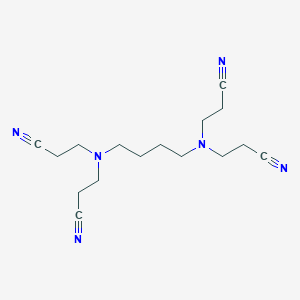 molecular formula C16H24N6 B6317026 1,4-Bis(bis(2-cyanoethyl)amino)butane CAS No. 120239-62-5