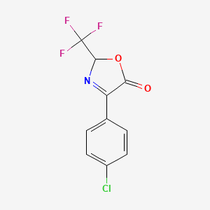 molecular formula C10H5ClF3NO2 B6317136 5(2H)-Oxazolone, 4-(4-chlorophenyl)-2-(trifluoromethyl)- CAS No. 122460-66-6