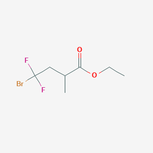 molecular formula C7H11BrF2O2 B6317213 Ethyl 4-bromo-4,4-difluoro-2-methylbutanoate CAS No. 147345-38-8