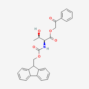 molecular formula C27H25NO6 B6317252 Fmoc-Thr-OPac CAS No. 125760-27-2