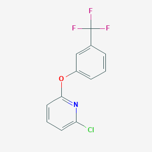 molecular formula C12H7ClF3NO B6317260 2-Chloro-6-[3-(trifluoromethyl)phenoxy]pyridine CAS No. 153564-24-0