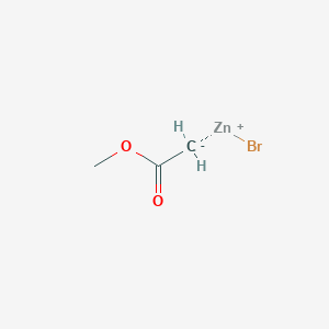 molecular formula C3H5BrO2Zn B6317271 2-Methoxy-2-oxoethylzinc bromide, 0.50 M in ether CAS No. 53429-22-4