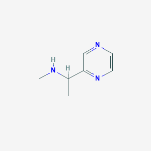 molecular formula C7H11N3 B6317307 Methyl-(1-pyrazin-2-yl-ethyl)-amine CAS No. 1178347-69-7