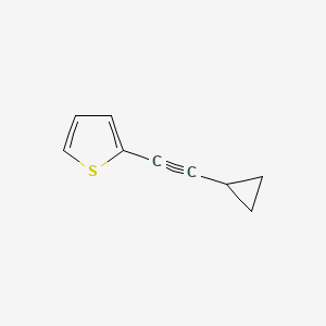 B6317360 2-Cyclopropylethynyl-thiophene, 97% CAS No. 445424-06-6