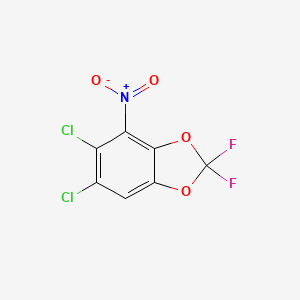 molecular formula C7HCl2F2NO4 B6317365 5,6-Dichloro-2,2-difluoro-4-nitro-1,3-benzodioxole, 97% CAS No. 149045-81-8