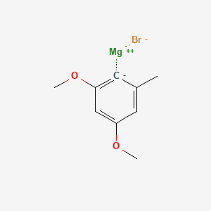 molecular formula C9H11BrMgO2 B6317371 2,4-Dimethoxy-6-methylphenylmagnesium bromide, 0.50 M in 2-MeTHF CAS No. 166587-25-3