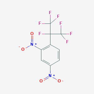 molecular formula C9H3F7N2O4 B6317422 2,4-Dinitro(heptafluoroisopropyl)benzene, 99% CAS No. 24813-57-8