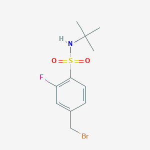 4-Bromomethyl-N-t-butyl-2-fluoro-benzenesulfonamide, 90%