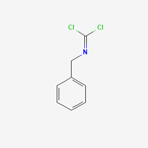 molecular formula C8H7Cl2N B6317628 N-Benzylimidocarbonic acid dichloride, 85% CAS No. 6181-92-6