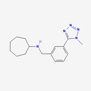 molecular formula C16H23N5 B6317691 Cycloheptyl-[3-(1-methyl-1H-tetrazol-5-yl)-benzyl]-amine, 95% CAS No. 179056-46-3