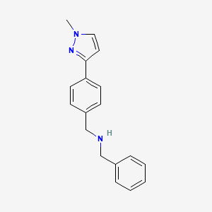 molecular formula C18H19N3 B6317696 Benzyl-[4-(1-methyl-1H-pyrazol-3-yl)-benzyl]-amine CAS No. 179056-67-8