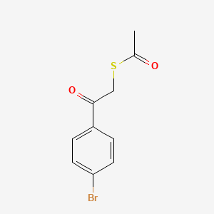molecular formula C10H9BrO2S B6317707 Ethanethioic acid, S-[2-(4-bromophenyl)-2-oxoethyl] ester CAS No. 89664-76-6