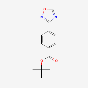 molecular formula C13H14N2O3 B6317731 4-[1,2,4]Oxadiazol-3-yl-benzoic acid tert-butyl ester CAS No. 340736-79-0