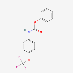molecular formula C14H10F3NO3 B6317797 Phenyl N-[4-(trifluoromethoxy)phenyl]carbamate CAS No. 155432-10-3