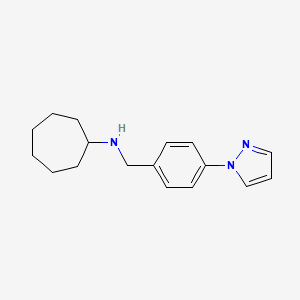 molecular formula C17H23N3 B6317814 Cycloheptyl-(4-pyrazol-1-yl-benzyl)-amine CAS No. 179055-56-2