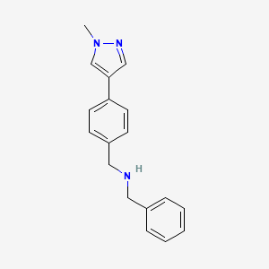 molecular formula C18H19N3 B6317820 Benzyl-[4-(1-methyl-1H-pyrazol-4-yl)-benzyl]-amine CAS No. 179056-70-3
