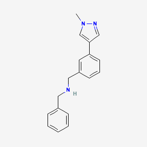 molecular formula C18H19N3 B6317844 Benzyl-[3-(1-methyl-1H-pyrazol-4-yl)-benzyl]-amine CAS No. 179056-73-6