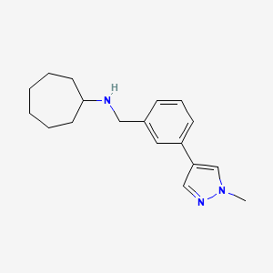 molecular formula C18H25N3 B6317922 Cycloheptyl-[3-(1-methyl-1H-pyrazol-4-yl)-benzyl]-amine CAS No. 179056-39-4