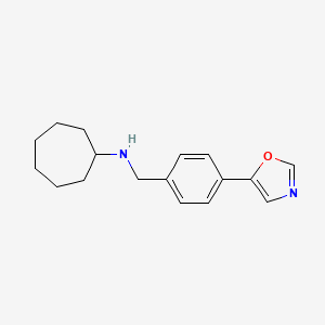 molecular formula C17H22N2O B6317928 Cycloheptyl-(4-oxazol-5-yl-benzyl)-amine CAS No. 179055-60-8