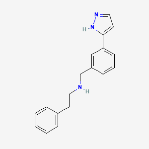 molecular formula C18H19N3 B6317985 Phenethyl-[3-(2H-pyrazol-3-yl)-benzyl]-amine CAS No. 179057-03-5