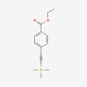 molecular formula C14H18O2Si B6318049 4-Trimethylsilanylethynyl-benzoic acid ethyl ester CAS No. 150969-54-3