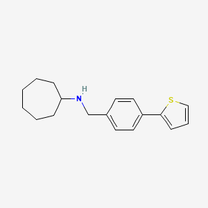 molecular formula C18H23NS B6318088 Cycloheptyl-(4-thiophen-2-yl-benzyl)-amine CAS No. 179055-55-1