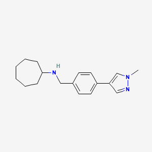 molecular formula C18H25N3 B6318186 Cycloheptyl-[4-(1-methyl-1H-pyrazol-4-yl)-benzyl]-amine CAS No. 179055-58-4