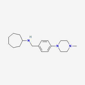 molecular formula C19H31N3 B6318191 Cycloheptyl-[4-(4-methyl-piperazin-1-yl)-benzyl]-amine CAS No. 179056-50-9