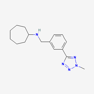 molecular formula C16H23N5 B6318208 Cycloheptyl-[3-(2-methyl-2H-tetrazol-5-yl)-benzyl]-amine CAS No. 179056-45-2