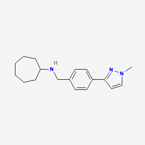 molecular formula C18H25N3 B6318228 Cycloheptyl-[4-(1-methyl-1H-pyrazol-3-yl)-benzyl]-amine CAS No. 179055-66-4