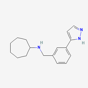 molecular formula C17H23N3 B6318241 Cycloheptyl-[3-(2H-pyrazol-3-yl)-benzyl]-amine CAS No. 207909-16-8