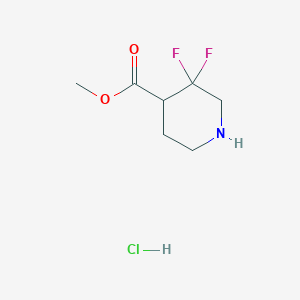 molecular formula C7H12ClF2NO2 B6318280 Methyl 3,3-difluoropiperidine-4-carboxylate;hydrochloride CAS No. 1779974-06-9